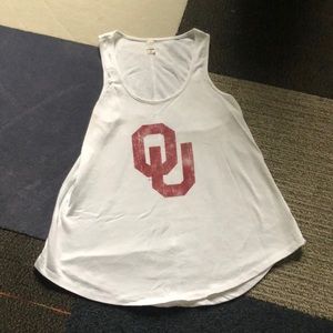 White OU summer tank top